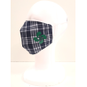 Mascarilla Tela Cuadros Lauburu Verde - Euskal Maskarak Adulto