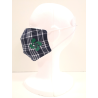 Mascarilla Tela Cuadros Lauburu Verde - Euskal Maskarak Adulto