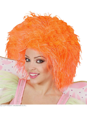 Peluca Despeinada Fluor Naranja - Pelucas