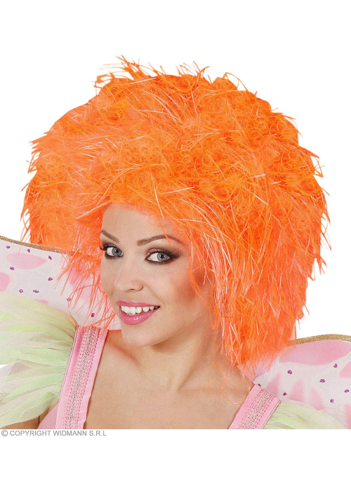 Peluca Despeinada Fluor Naranja - Pelucas