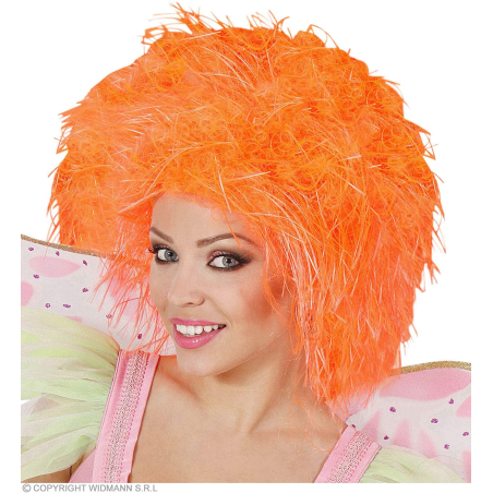 Peluca Despeinada Fluor Naranja - Pelucas