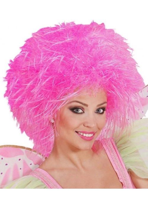 Peluca Despeinada Fluor Fucsia - Pelucas