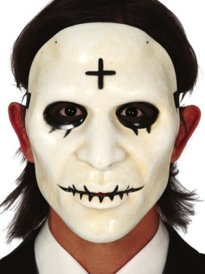 Mascara Purga Blanca con Cruz - Mascaras Halloween
