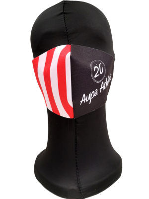 Mascarilla Tela Aupa Athletic Negro Adulto - Euskal Maskarak Adulto