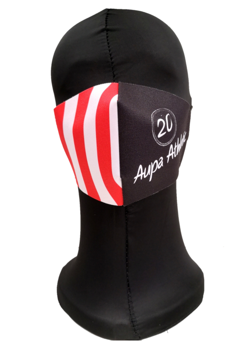 Mascarilla Tela Aupa Athletic Negro Adulto - Euskal Maskarak Adulto