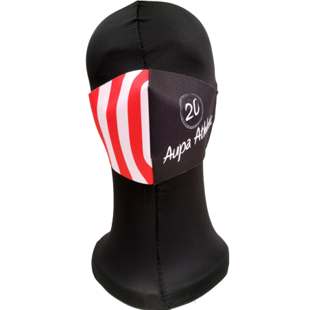 Mascarilla Tela Aupa Athletic Negro Adulto - Euskal Maskarak Adulto