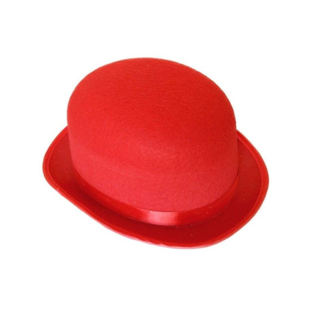 Bombin de Fieltro Rojo - COMPLEMENTOS POR CATEGORIA
