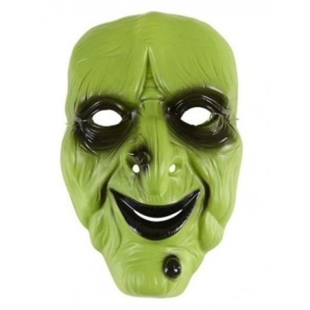 Mascara Bruja Verde PVC - Mascaras y Antifaces