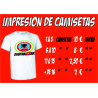 Impresion camisetas +de 16 unid. - Camisetas y Delantales para Despedidas