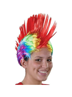 Buy Wig with Crest of colors for only 4.50€ – costume Shop online
