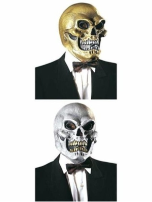 Mascara Calavera Oro y Plata - Mascaras y Antifaces