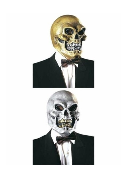 Mascara Calavera Oro y Plata - Mascaras y Antifaces