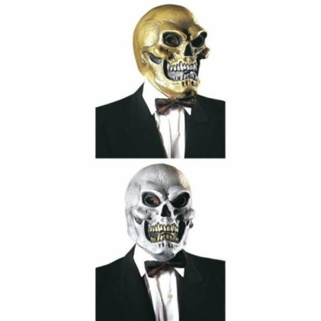 Mascara Calavera Oro y Plata - Mascaras y Antifaces