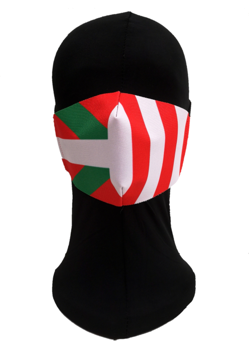Mascarilla Tela Bandera Zurigorri Ikurriña Adulto - Euskal Maskarak Adulto