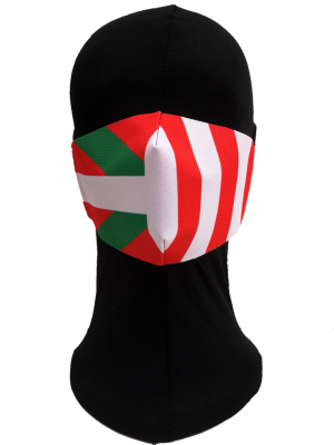 Mascarilla Tela Bandera Zurigorri Ikurriña Infantil - Euskal Maskarak Infantiles