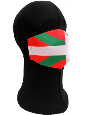 Mascarilla Tela Bandera Zurigorri Ikurriña Infantil - Euskal Maskarak Infantiles