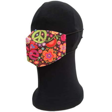 Mascarilla Hippie Peace Adulto - Mascarillas Originales Adulto