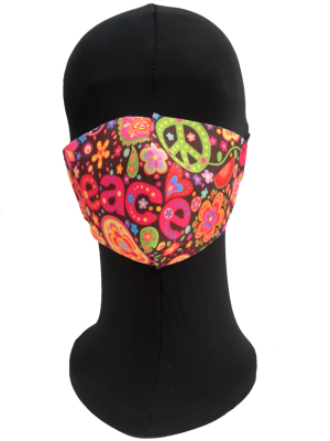 Mascarilla Hippie Peace Adulto - Mascarillas Originales Adulto