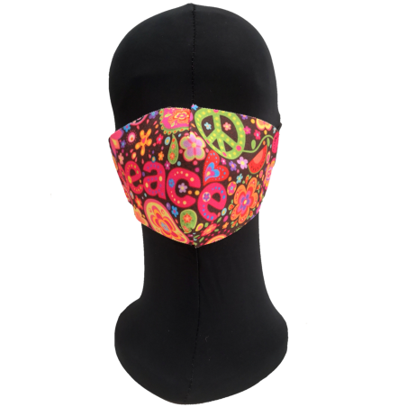 Mascarilla Hippie Peace Adulto - Mascarillas Originales Adulto