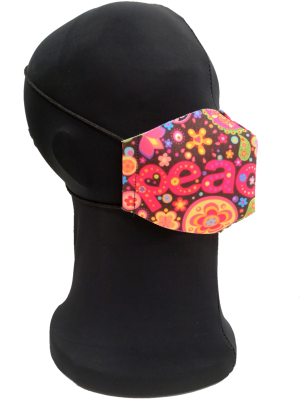 Mascarilla Hippie Peace Adulto - Mascarillas Originales Adulto