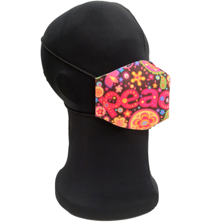 Mascarilla Hippie Peace Adulto - Mascarillas Originales Adulto