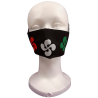 Mascarilla Tela Negra Lauburu Tricolor Infantil - Euskal Maskarak Infantiles