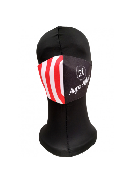 Mascarilla Tela Aupa Athletic Negro Infantil - Euskal Maskarak Infantiles