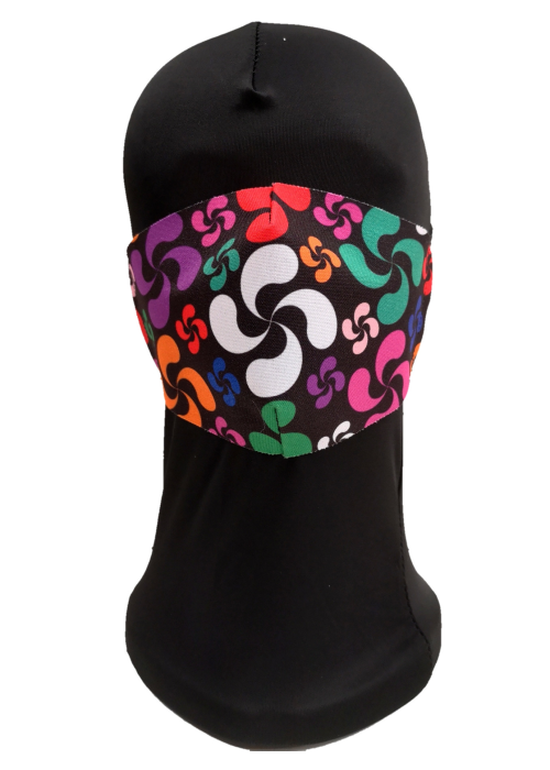 Mascarilla Tela Lauburu Multicolor Infantil - Euskal Maskarak Infantiles