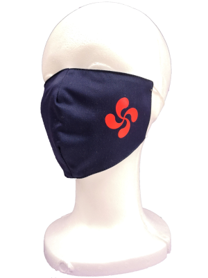 Mascarilla Tela Mahon Lauburu Rojo Infantil - Euskal Maskarak Infantiles