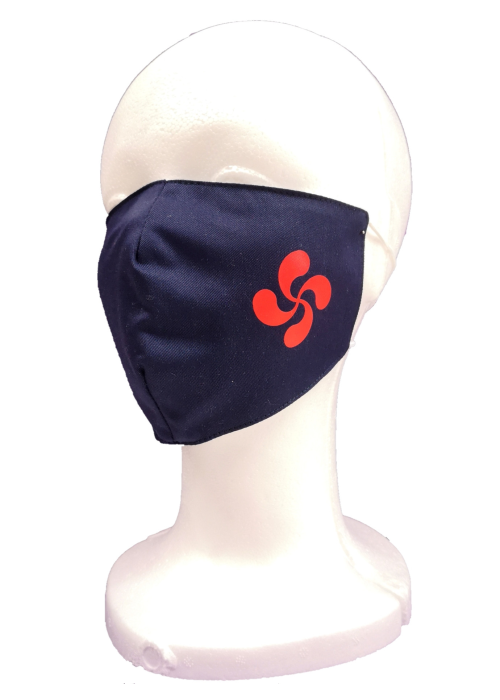 Mascarilla Tela Mahon Lauburu Rojo Infantil - Euskal Maskarak Infantiles