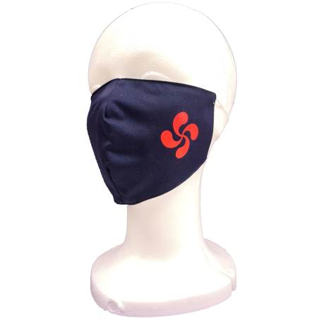 Mascarilla Tela Mahon Lauburu Rojo Infantil - Euskal Maskarak Infantiles