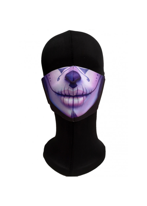 Mascarilla Catrina Morada Infantil - Mascarillas Infantiles Originales