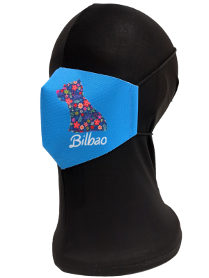 Mascarilla Perrito Bilbao Azul Infantil - Euskal Maskarak Infantiles