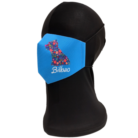 Mascarilla Perrito Bilbao Azul Infantil - Euskal Maskarak Infantiles