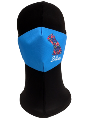 Mascarilla Perrito Bilbao Azul Infantil - Euskal Maskarak Infantiles