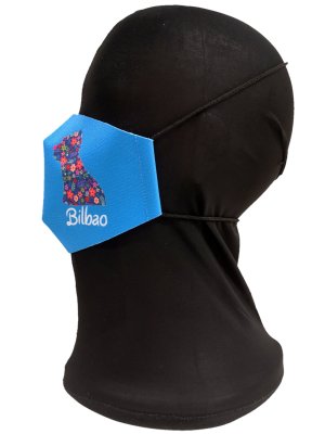 Mascarilla Perrito Bilbao Azul Infantil - Euskal Maskarak Infantiles