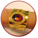 Comprar Brazalete Dorado con piedra - Collares, Pulseras y Anillos