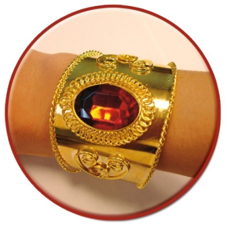 Brazalete Dorado con piedra - Collares, Pulseras y Anillos