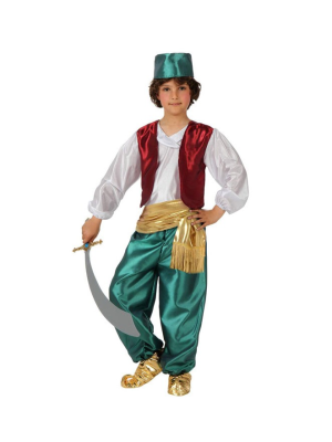 Disfraz de Aladino Verde Infantil - Disfraces de Arabe para Niño