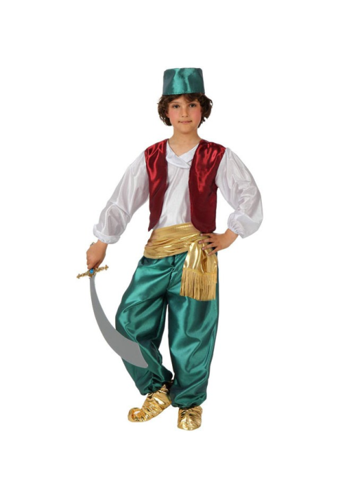 Disfraz de Aladino Verde Infantil - Disfraces de Arabe para Niño