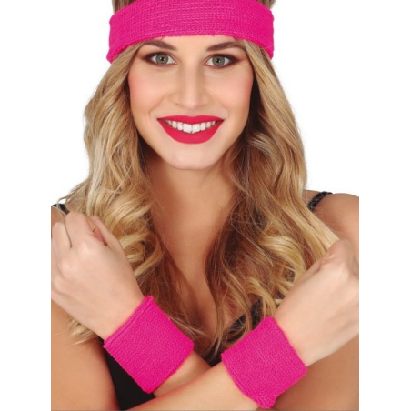 Cinta y Muñequeras Rosa