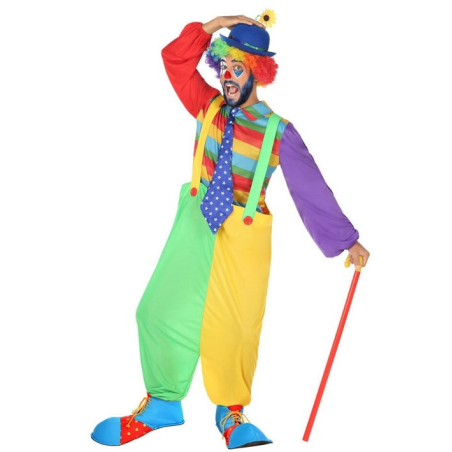 Disfraz de Payaso Buzo Bicolor