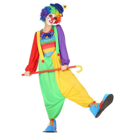 Disfraz de Payaso Buzo Bicolor