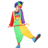 Disfraz de Payaso Buzo Bicolor