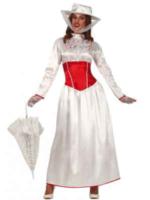 Disfraz de Niñera Blanca - Disfraces de Mary Poppins Adultos