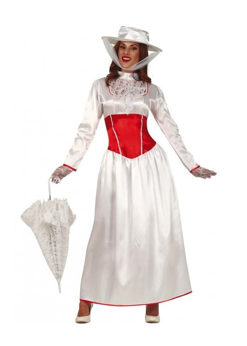Disfraz de Niñera Blanca - Disfraces de Mary Poppins Adultos