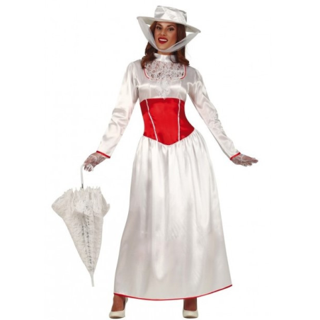 Disfraz de Niñera Blanca - Disfraces de Mary Poppins Adultos