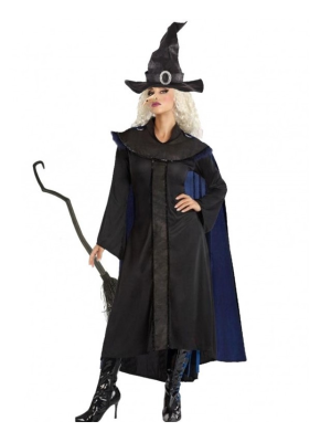 Disfraz de Bruja Negra con capa - Disfraces de Brujas y Hechiceros para Mujer