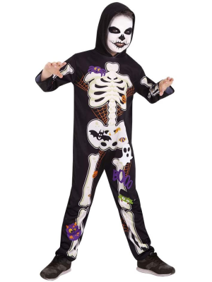 Disfraz de Esqueleto Colorido Infantil - Disfraces Calaveras y Esqueletos