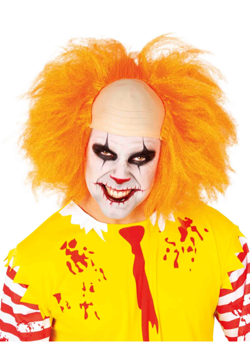 Peluca Payaso Malvado Naranja - Pelucas